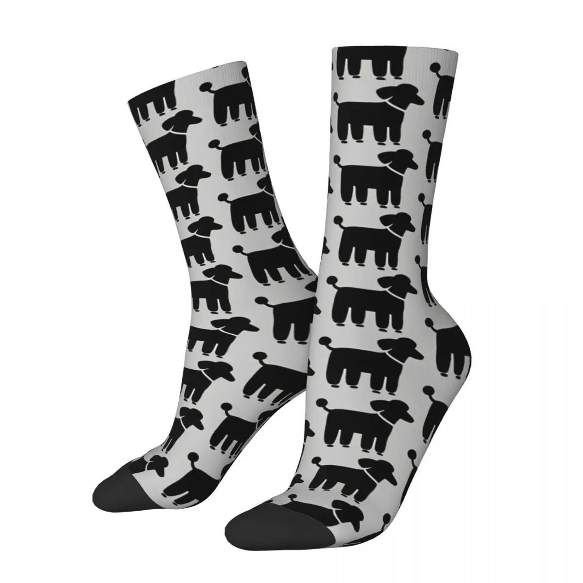 

Black Dog Poodle Kawaii Socks School Cartoon Pattern Socks