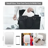 LED Makeup Mirror with Touch Screen Kickstand 3 Colors Dimmable Cosmetic Travel Mirror with Light Portable Vanity Mirror - Image 6