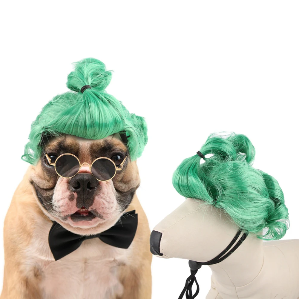 

Dog Wigs Pet Costumes With Elastic Band Cat Wigs For Christmas Halloween Eve Festival Party Decor Small Dog Accessories