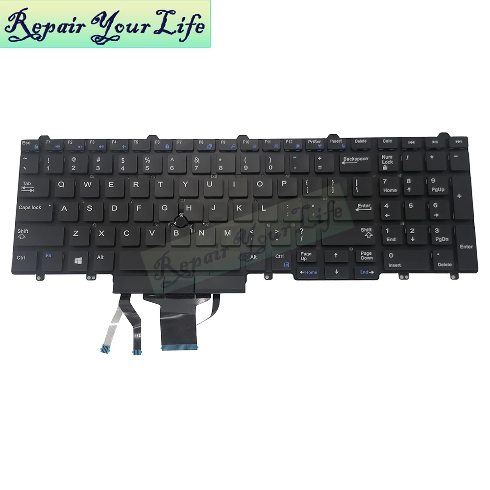 Teclado Retroiluminado para Dell Latitude E5550 us Inglês E5570 E5580 5590 M7510 M7520 M5520 M7720 Novo - Imagem 6