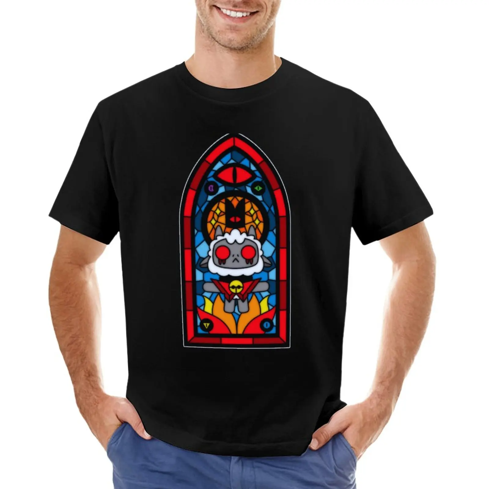 

cult of the lamb with logo T-Shirt Anime t-shirt custom t shirts design your own t shirts for men pack