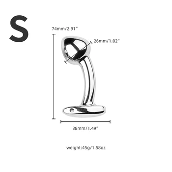 S/M/L Sex Metal Anal Toys Female Adult Sex Products Men and Women Ass Plug Stainless Steel Anal Plug Sex Toys Anal Dildo Toys 3