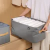 Clothes Storage Basket Fabric Storage Box with Metal Frame Orgainzer Bins Closet Clothes Wardrobe Shelf Storage Box 4