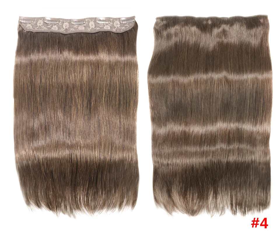 Clip In One Piece Remy 10inches with 5clips Human Hair Extensions Pure Color Natural Hairpieces Full Head Clips On Extesnsions