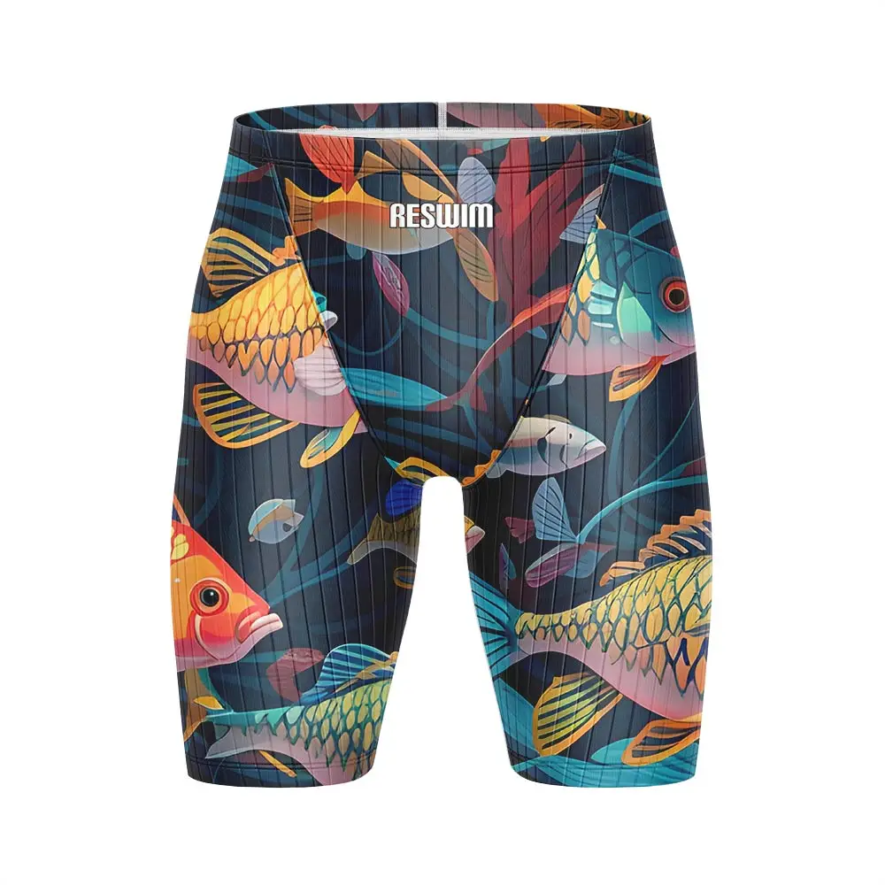 Men's Athletic Swim Jammer Shorts - Versatile Beachwear & Training Tights