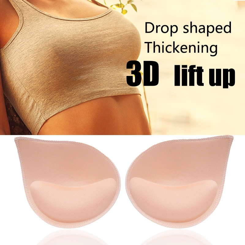 Water Drop Shape Push Up Bra Pads Inserts Women Underwear Small Breast Lift  Sponge Padded Bra Pad Lining Swimsuit Bra Insert - AliExpress