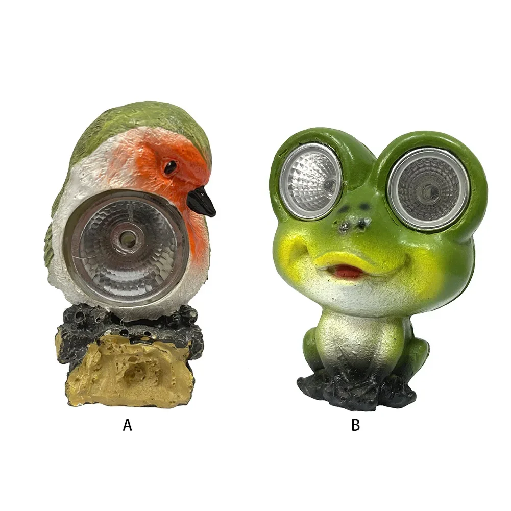 Solar Powered LED Lights Garden Bird Frog Animal Lawn Lamps Ornament Waterproof Lamp Resin Figurines Lights Outdoor Solar Lamps solar lanterns garden decoration