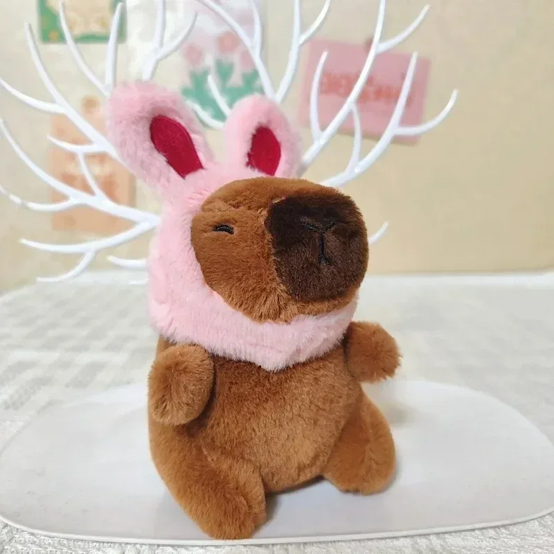 Cute Capybara Plush Doll Keychain Toy for Kids