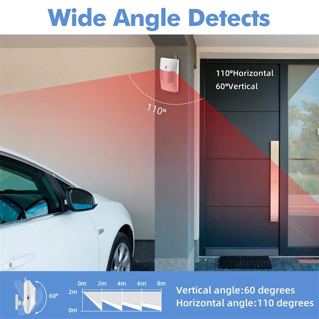KERUI 120db Siren Alarm System WiFi Tuya Smart Speaker Alarm Kit with Motion Sensor Door Sensor for Home Security Protection 3
