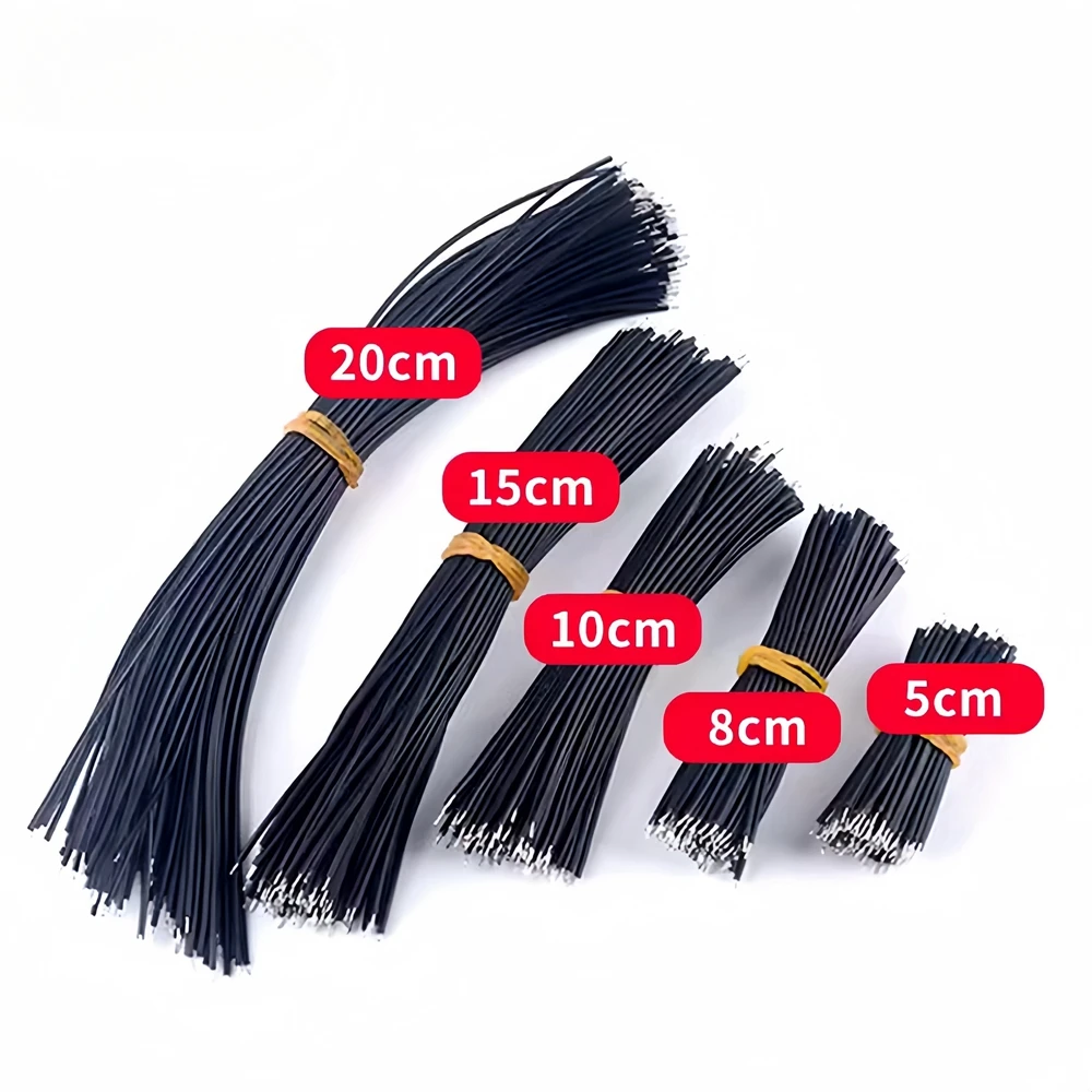 24AWG wire electronic wire connecting wire red black jumper 1007 double ended tinned 8cm 10cm 15cm 20cm 100pcs