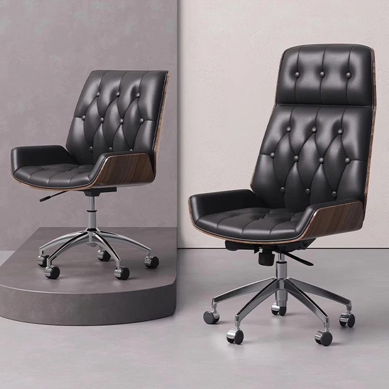 

Mobile Desk Chair Computer Vanity Leather Nordic Luxury Chair Meditation Designer Conference Sillas De Oficina Salon Furniture