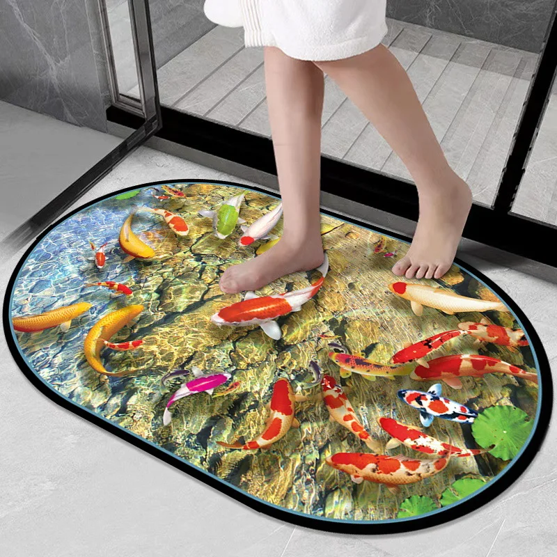 

Super Absorbent Bathroom Anti-slip Mat Diatomaceous Earth Bathroom Mat Bathtub Mat Door Mat Shower Mat Easy To Clean Home