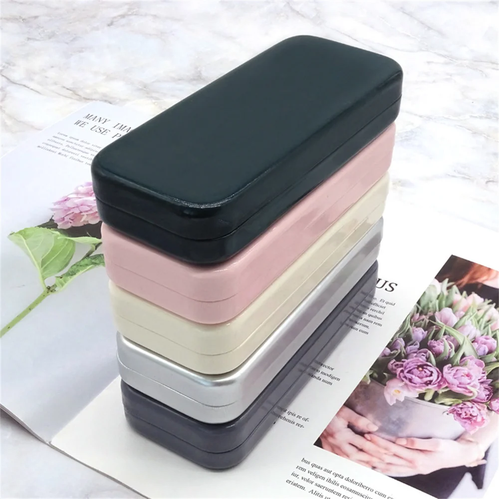 Fashion Men Women Glasses Case Metal Hard Anti-pressure Sunglasses Protective Box Solid Color High-value Myopia Storage Box