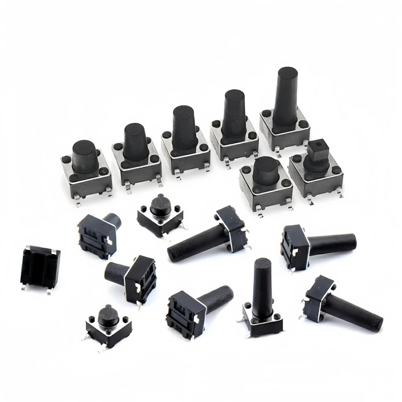 50/1Kpcs SMD DIP Switch 6*6*4.3mm 4.5/5/6/7/8/9/10/11/12/13/14/15/17 6X6 4Pin Tactile Tact Push Button Micro Switch Key switch