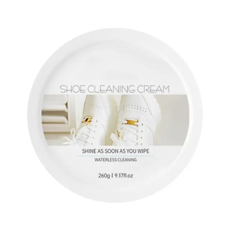 

White Shoe Cleaning Cream 260g Shoe Cleaner Cream For White Sneaker Shoes Yellow Rubbish Remover Shoes Decontaminate Shoes Stain