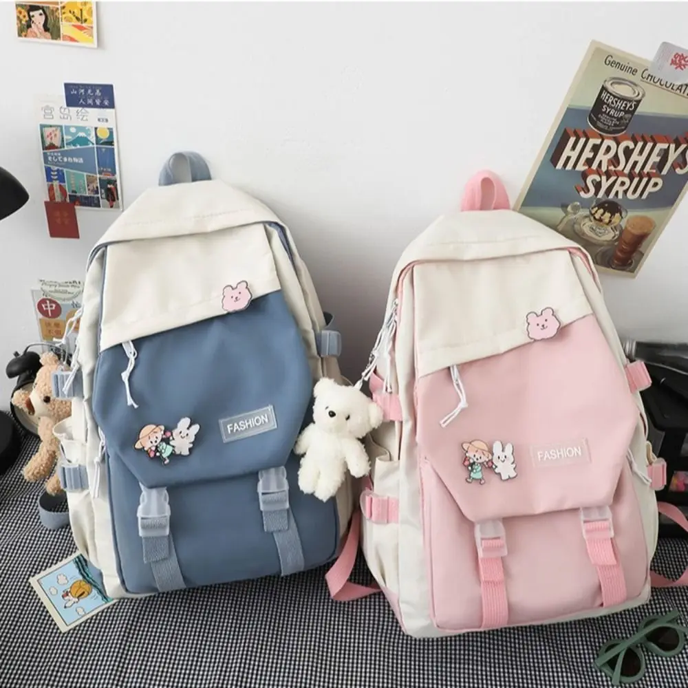 Nylon Book Bag Multifunctional Waterproof Large Capacity Backpack School Bag Boys Girls 1