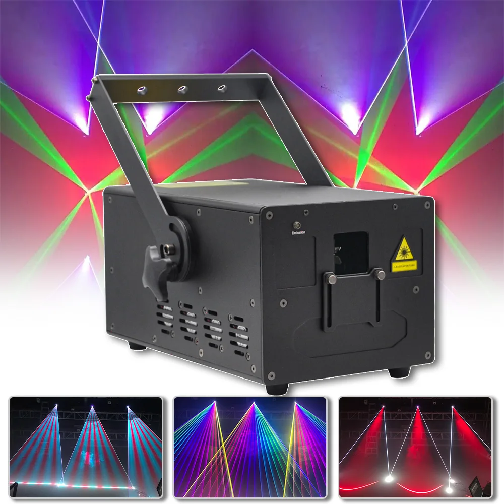 40Kpps Scanner Proiettore Rgb 10W Professionale Halloween Xmas Laser Stage Beam Party Light On Music Animation Ilda Disco Dj Club