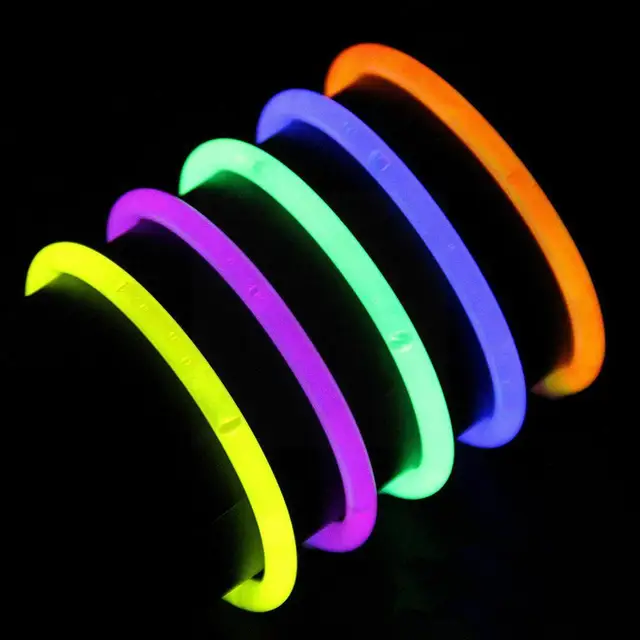 10pcs Colorful Party Glow Stick Neon Light Glow Bracelet the Necklace in Stick Dark Halloween Wedding Fluorescence Concert V5O4 4