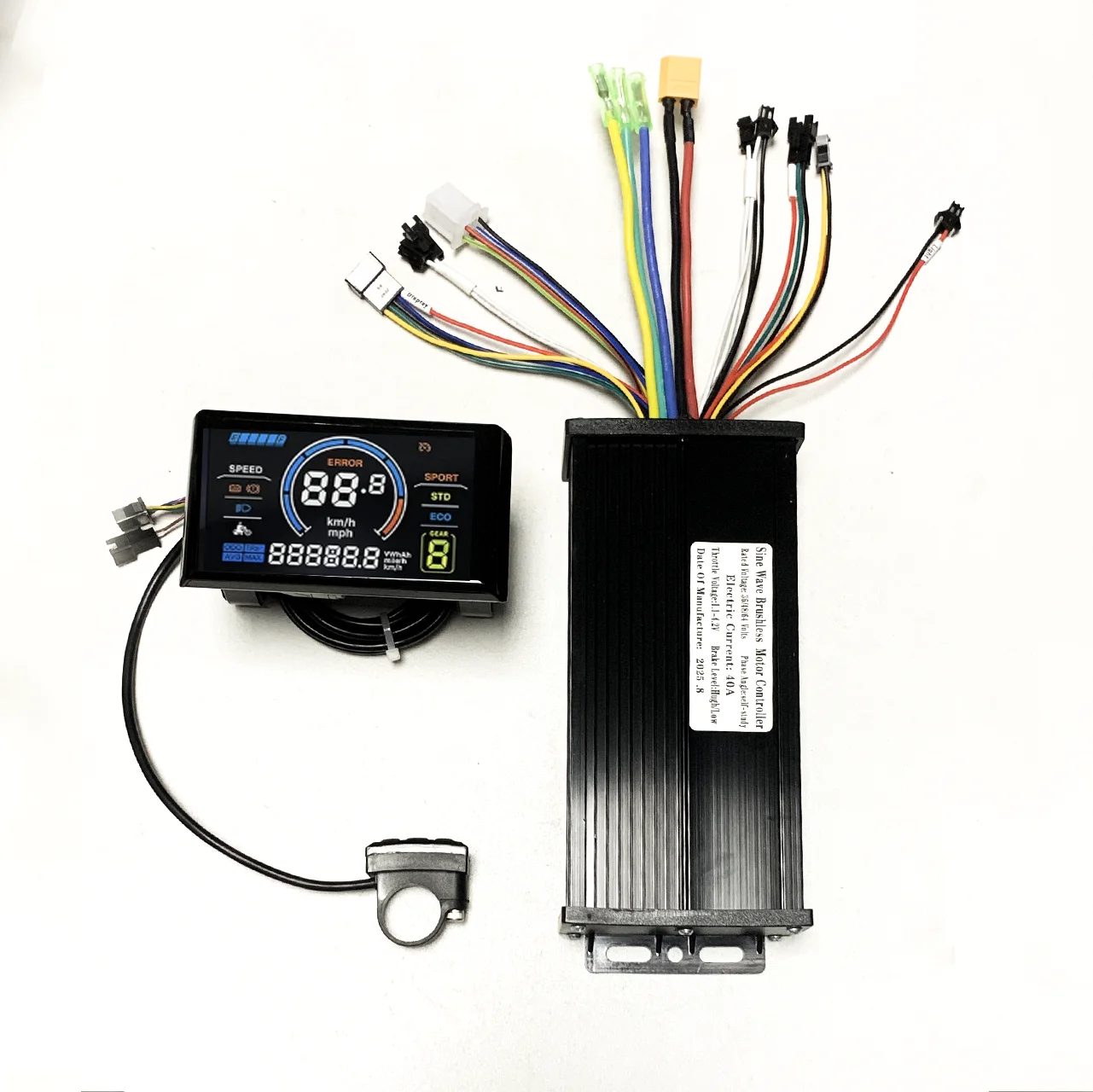 36V 48V 60V 40A 1000W 1500W 2000W Ebike Brushless Motor sine wave Controller wit