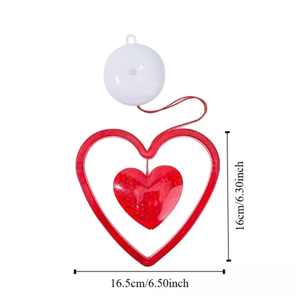 Luci A LED A Forma Di Cuore Con Coriandoli Di Carta, 3 Metri, 20 Luci, Per Decorazione San Valentino, Matrimoni E Feste – Batterie Escluse