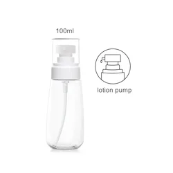 Fine Mist Spray Bottle Set - Refillable Lotion and Perfume Travel Bottles (30ml, 60ml, 100ml) (100ml Clear Lotion)