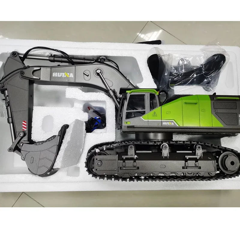 1/14 HUINA 1593 582 RC Excavator Dumper Truck crawler Alloy Tractor Loader 2.4G Radio Controlled Car Engineering toy for boy 4