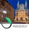 K&F Concept 82mm Star Filter for Lens 4-8 Points Variable Filter 82mm 77mm 52mm 58mm 72mm 67mm star focus filter camera 5