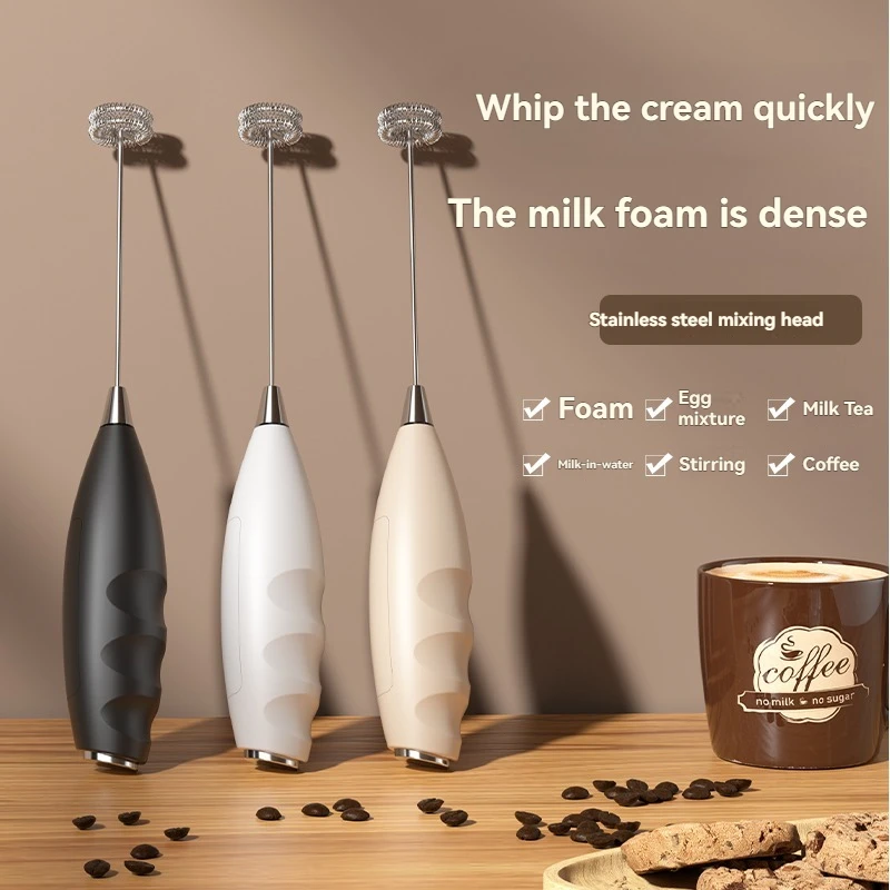 Handheld multifunctional electric egg beater with wireless design and AA battery power supply, a must-have for home baking, suit