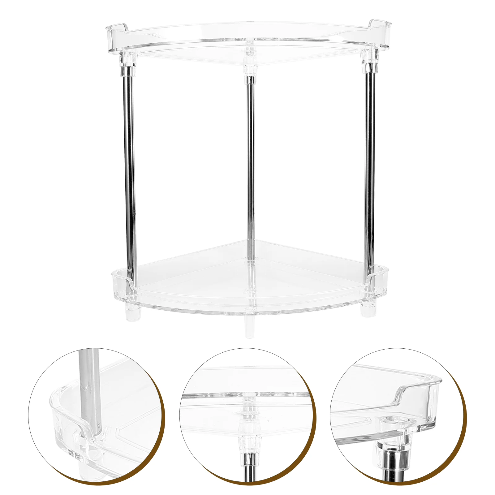 

Storage Corner Shelf Desk Shelves for Top of Vanity Tray Bathroom Toiletry Organizers