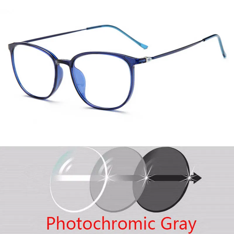 Anti-UV Finished Optical Eye Glasses Myopia Lens For Women Men Sun Photochromism Eyeglasses Degree Oculo -0.5 -1.0 -2.0 To -6.0 3