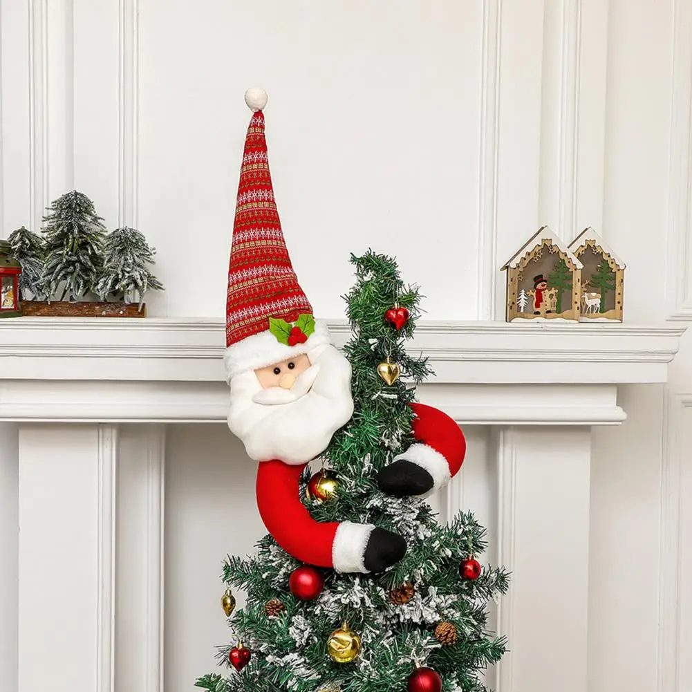 Christmas Tree Topper Cartoon Long Arm Santa Claus Snowman Reusable Holiday Decoration Xmas Tree Decoration Party Supplies christmas tree decoration