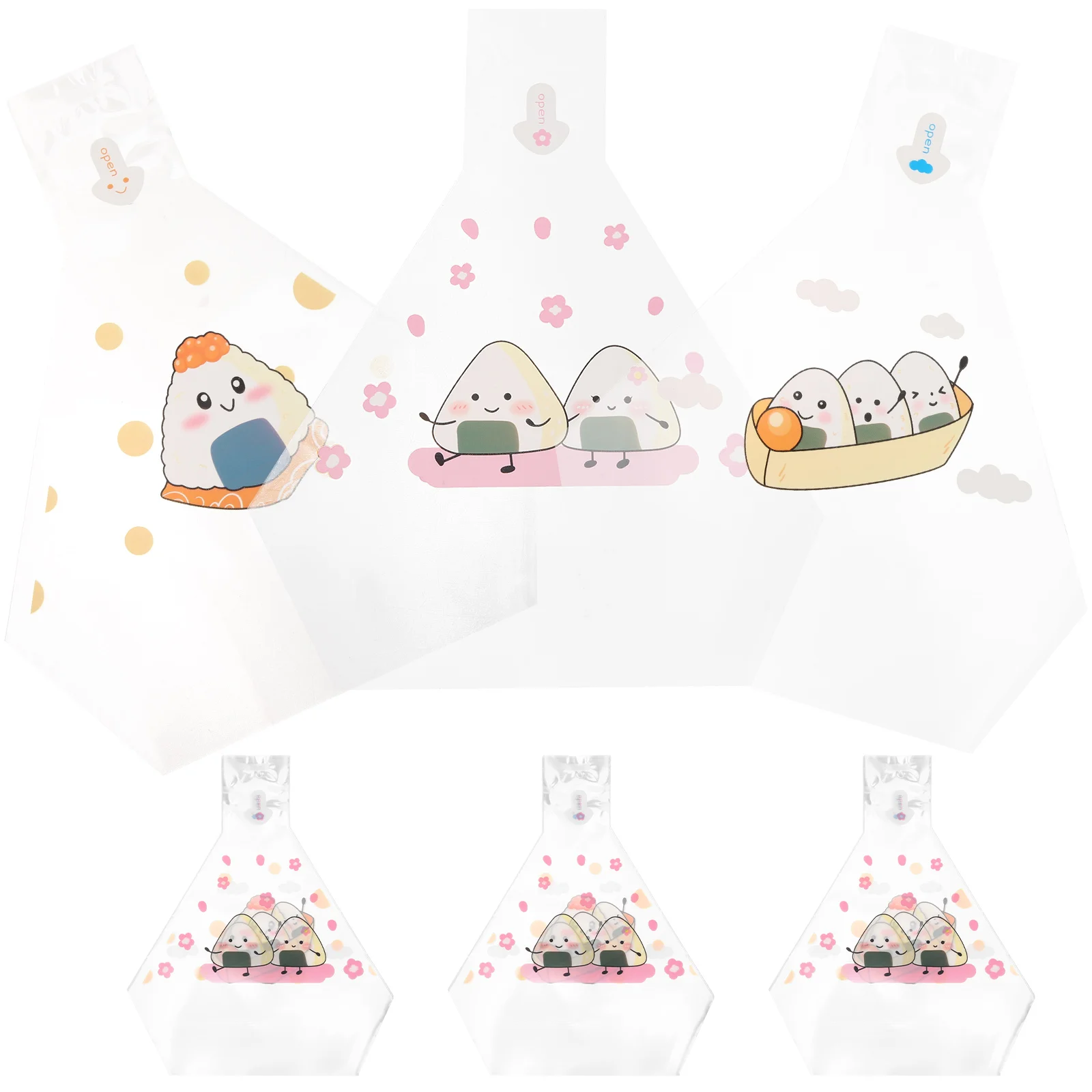 

Onigiri Wrappers Triangle Rice Balls Bags Japanese Sushi Pouch Food Containers Film Carry Cake Sandwich