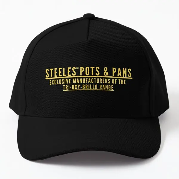 

Steeles Pots And Pans Exclusive Manufac Baseball Cap Hat Black Mens Casquette Sport Czapka Summer Spring Outdoor Boys