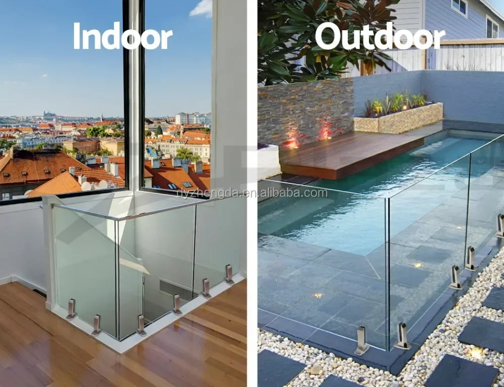 Description Picture 6 of itemZD Pass Test Have In Stock Modern Design Stainless Steel Glass Swimming Pool Fence Spigot And Balastrade 304 316 Frameless Glass