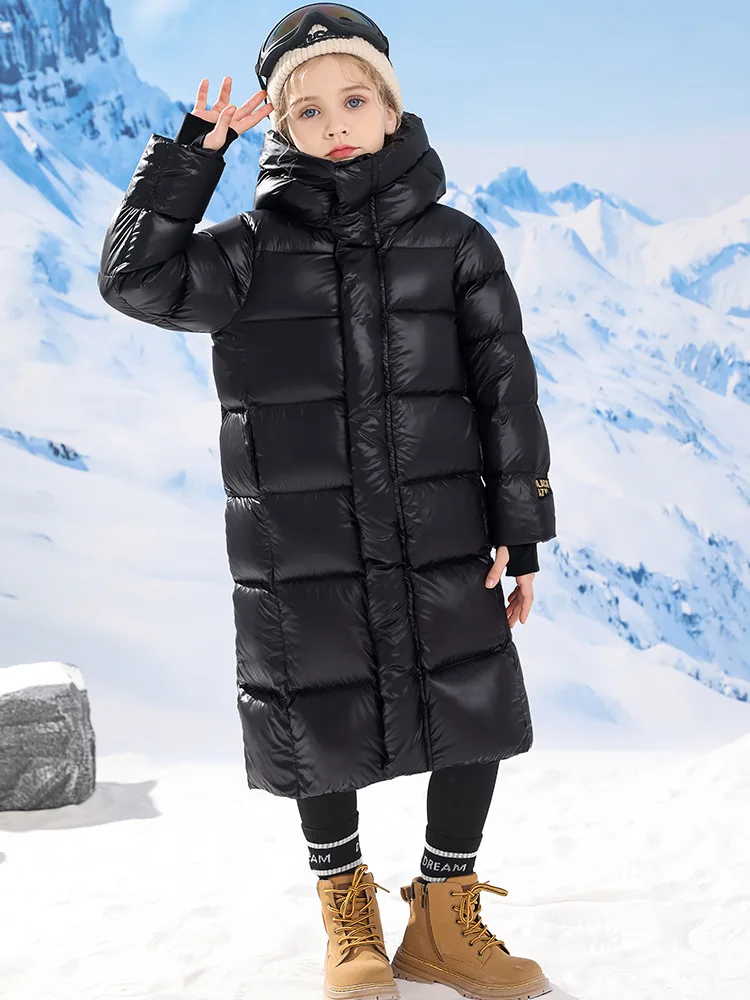 Girls Boys Long Down Jacket Parkas for Winter Children down jacket,children jackets,girls coat