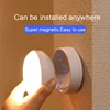 LED Charging Motion Sensor Wall Lamp 360° Rotation Cabinet Lamps Home Wardrobe Lighting Round Bedside Eye Protection Night Light 1