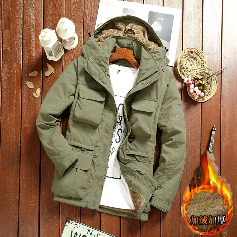 

Men's Clothing New Winter Men's Plus Velvet Removable Sleeve Jacket Casual Outdoor Warm Cotton Clothing Winter Jacket Men