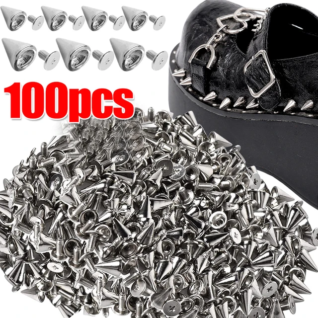 100Pcs 10mm DIY Punk Rock Silver Decorative Studs And Spikes Rivets For  Clothes Leather Craft Clothing Shoes Bags Decoration - Price history &  Review, AliExpress Seller - Drive to Green Store