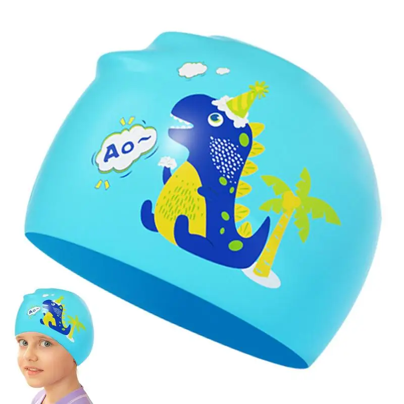 

Милые детские шапки для девочек, детские водонепроницаемые эластичные силиконовые шапки для бассейна, шапки для купания, детская шапка для дайвинга