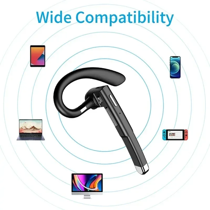 YYK-520 Wireless Headset Gaming Earphone with Built-in Mic for Driving Business Office Compatible with All Smart Phone 6