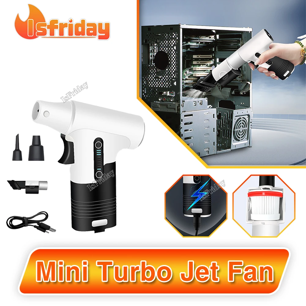 

Jetdry Blower Turbo Jet Fan Turbo Violent Fan120000 rpm 55M/S Powerful Blower Air Duster Dust Blower 3 Speed Handheld Air Blower