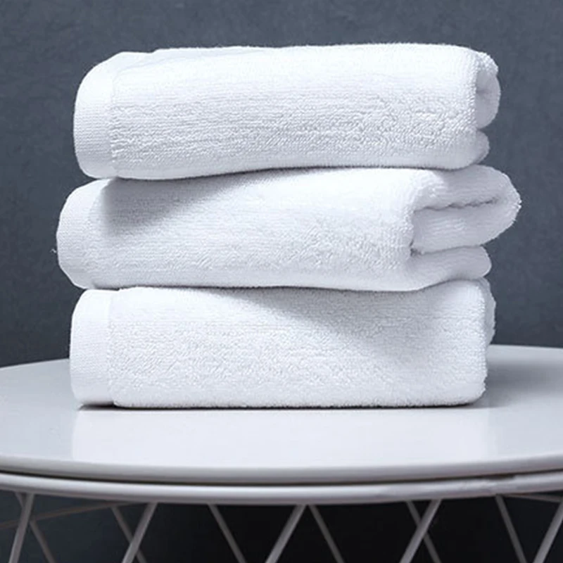 White Bath Towel for Hotel, Large Beach Towel, Absorbent Quick-drying Bathroom Towel, Cotton, Good Quality, 100x200cm