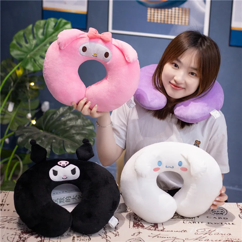 

Sanrio U-shaped Pillow Hello Kitty Kulomi My Melody Cartoon Plush Sleeping Neck Pillow Airplane Pillow Travel Portable Gift