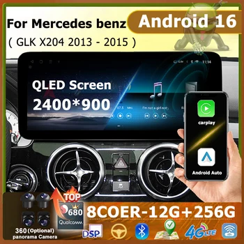 Reproductor de vídeo Android 16 4G Radio de coche inalámbrica para Mercedes Benz GLK X204 2013 - 2015 GPS Navi herramientas automáticas QLED pantalla ultrafina 1