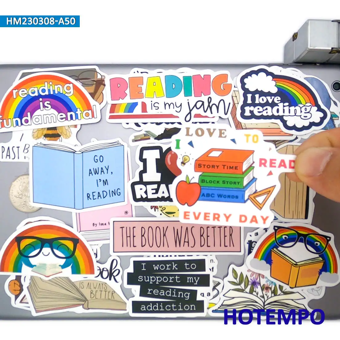 20/30/50 Stück, Lustige Retro, Positiver Slogan, Buchaufkleber lesen, für Kinder, Tagebuch, Sammelalbum, Gepäck, Auto, Fahrrad, Telefon, Laptop, Tasse, Gitarre, Schreibwaren, Aufkleber Spielzeug – Detail 10