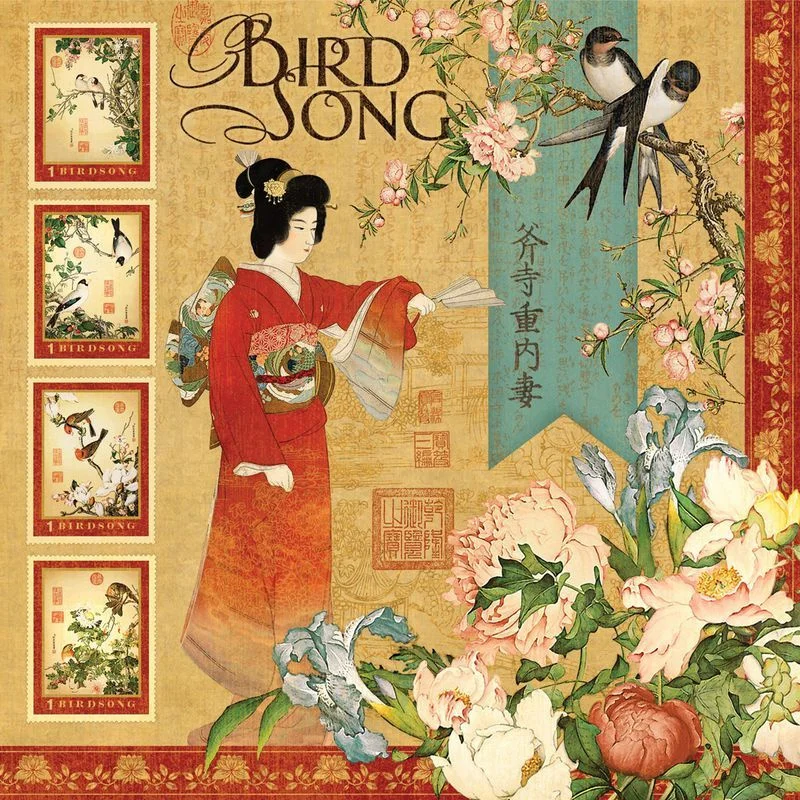

9Pcs/Pack Vintage Retro Japanese Carol Kimono Ladies Sticker DIY Craft Scrapbooking Album Junk Journal Decorative Stickers