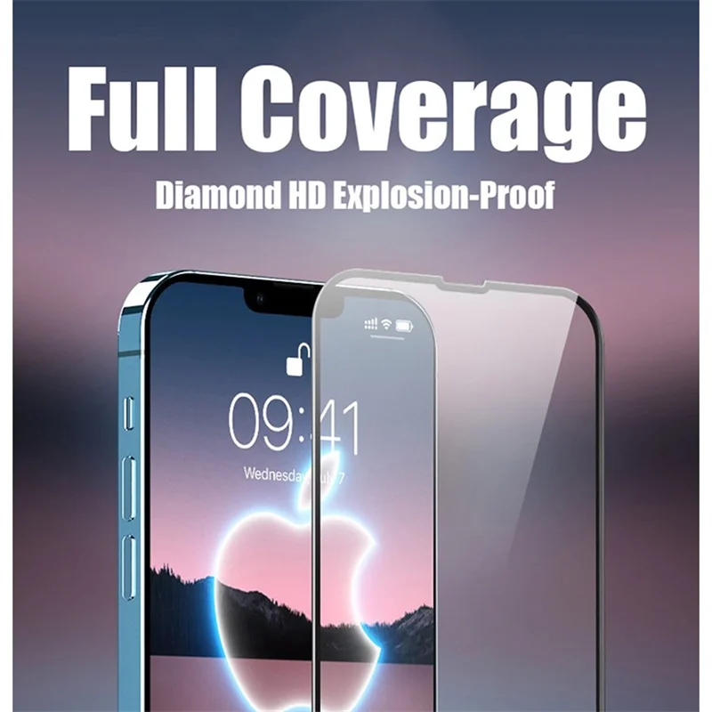 3PCS 60D Full Cover Tempered Glass For IPhone 6 7 8 Plus XR X XS 11 Screen Protectors Film On iPhone 13 12 Mini 15 14 Pro Glass