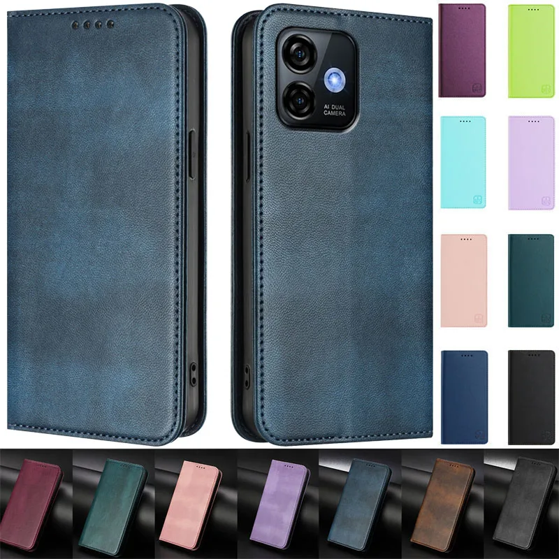 Premium Magnetic Leather Flip Wallet Case - Protective Stand Book Cover