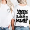 Everything Hurts and I'm Hungry T Shirt Funny Workout Gym Lover Tshirt Cotton Summer Top Female Clothing Women's Tops Tee 2