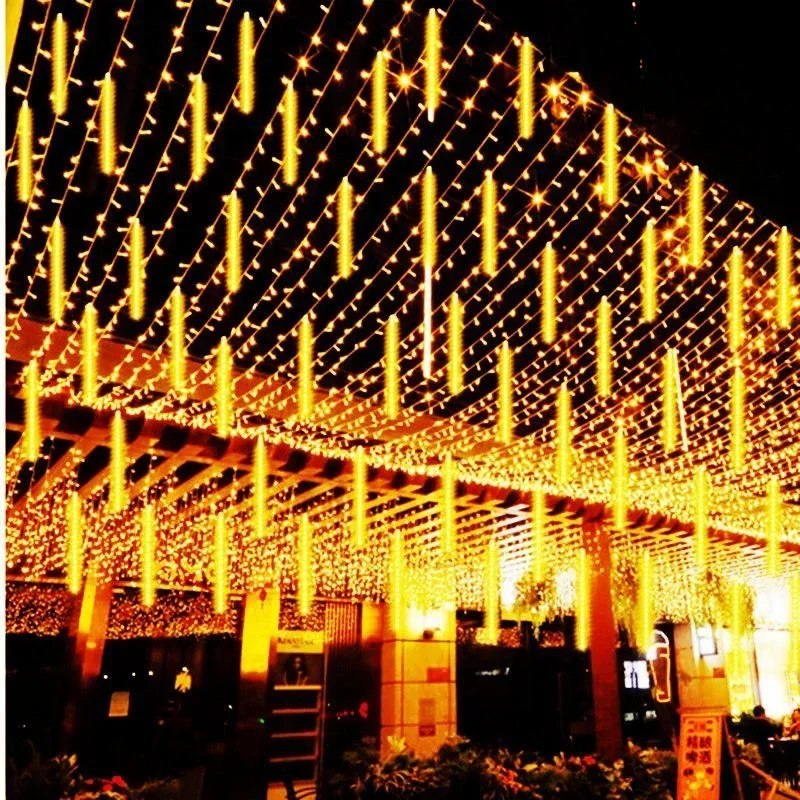 Description Picture 4 of itemOutdoor Garden 4/3/2/1 Set LED Meteor Shower String Lights 2025 Navidad for Street Garland Holiday Wedding Christmas Decorations